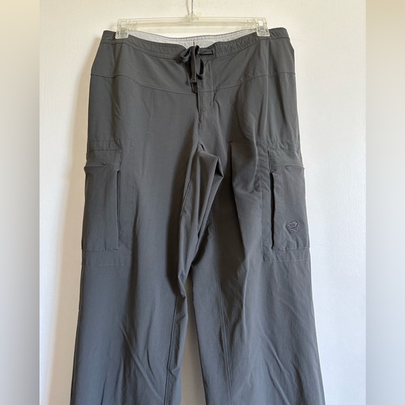 Mountain Hardware Grey Cinched Bottom Full Length Hiking Athletic Pants size 8 - Picture 3 of 9